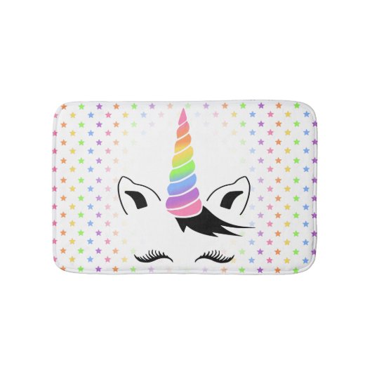 Hübsche Pastel Unicorn Badematte (Vorderseite)