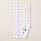 Hübsche Pastel Unicorn Badhandtuch Set (Handtuch)