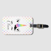 Hübsche Pastel Unicorn Gepäckanhänger (Vorderseite (Horizontal))