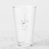Hübsche Pastel Unicorn Glas (Rückseite)