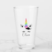 Hübsche Pastel Unicorn Glas (Vorderseite)