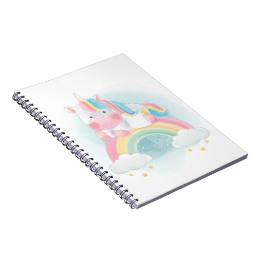 Hübsche Pastel Unicorn Notizblock (Rechte Seite)