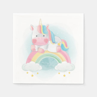 Hübsche Pastel Unicorn Serviette
