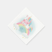 Hübsche Pastel Unicorn Serviette (Ecke)