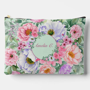Hübsche Pastel Wasserfarbenfloral Kosmetiktüte Zubehörtasche