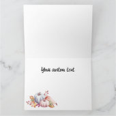 Hübsche Pastel Wasserfarbenkürbis Karte (Innenseite)