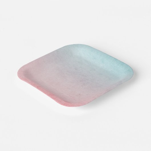 Hübsche Pastel Watercolor Pappteller (Gewinkelt)