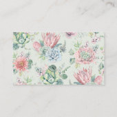 Hübsche Pastelfarben-Sukkulatur Begleitkarte (Rückseite)