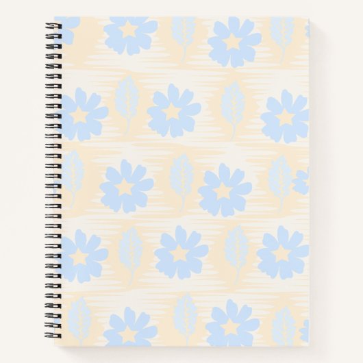 Hübsche Pastell Blue Floral Notizblock (Vorderseite)