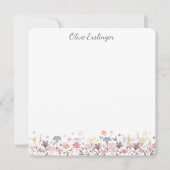Hübsche Pastell-Blume Personalisiert Mitteilungskarte (Vorderseite)