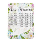 Hübsche Pastell-Blume Trockenmaß-Äquivalente Magnet (Vertikal)