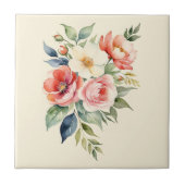 Hübsche Pastell Blumen Fliese (Vorderseite)