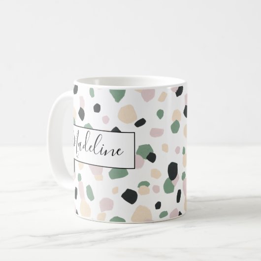 Hübsche Pastell Color Polka Dot Kaffee Tasse (Vorderseite Links)
