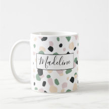 Hübsche Pastell Color Polka Dot Kaffee Tasse