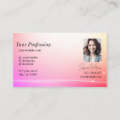 Hübsche Pastell-farbige, abgerundete Dekoration - Visitenkarte (Rückseite)