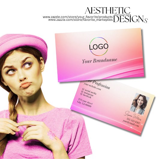 Hübsche Pastell-farbige, abgerundete Dekoration - Visitenkarte