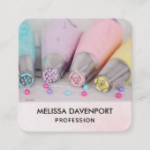 Hübsche Pastell-Farbtöne Quadratische Visitenkarte (Vorderseite)