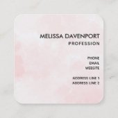 Hübsche Pastell-Farbtöne Quadratische Visitenkarte (Rückseite)