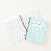 Hübsche Pastell Leopard Druckmuster Blau Notizblock (Innenseite)