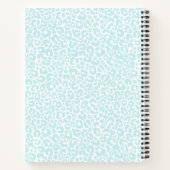 Hübsche Pastell Leopard Druckmuster Blau Notizblock (Rückseite)