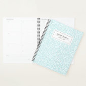 Hübsche Pastell Leopard Muster Druckname Blau Planer (Anzeige)