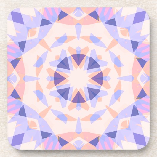 Hübsche Pastell Lila Peach Star Girls Decorative Getränkeuntersetzer (Vorderseite)