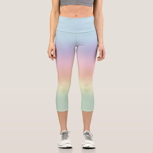 Hübsche Pastell-Mischung Capri Leggings (Vorderseite)