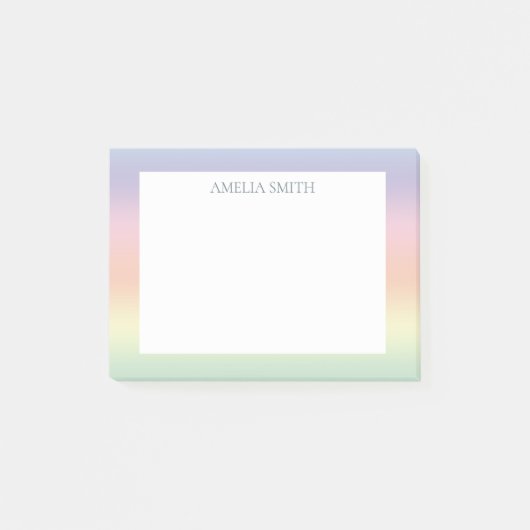 Hübsche Pastell-Mischung Post-it Klebezettel (Vorderseite)