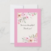 Hübsche Pastell-Petalen Dankeskarte (Rückseite)