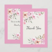 Hübsche Pastell-Petalen Dankeskarte (Vorne/Hinten)
