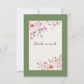 Hübsche Pastell-Petalen Dankeskarte (Rückseite)