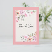 Hübsche Pastell-Petalen Dankeskarte (Stehend Vorderseite)