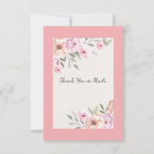 Hübsche Pastell-Petalen Dankeskarte (Rückseite)
