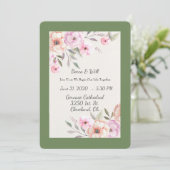 Hübsche Pastell-Petalen Einladung (Stehend Vorderseite)