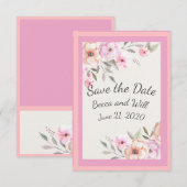 Hübsche Pastell-Petalen Save The Date (Vorne/Hinten)