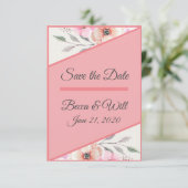 Hübsche Pastell-Petalen Save The Date (Stehend Vorderseite)