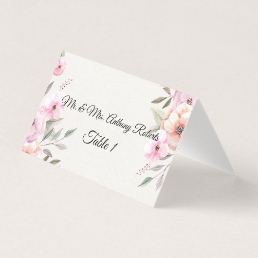 Hübsche Pastell-Petals-Tischnummern (Vorderseite)