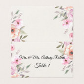 Hübsche Pastell-Petals-Tischnummern (Außenseite Aufgefaltet)