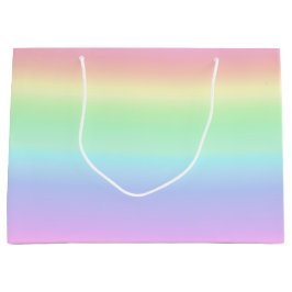 Hübsche Pastell Rainbow Ästhetische Strahlung Große Geschenktüte