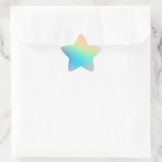 Hübsche Pastell Rainbow Gradient Star Sticker (Tasche)