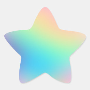 Hübsche Pastell Rainbow Gradient Star Sticker