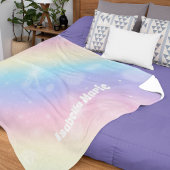 Hübsche Pastell Rainbow Sparkle Girly Monogram Kid Fleecedecke