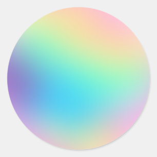 Hübsche Pastell-Regenbogen-Aufkleber Runder Aufkleber