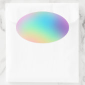 Hübsche Pastell-Regenbogenfarben Oval-Aufkleber Ovaler Aufkleber (Tasche)