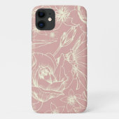 Hübsche Pastell-Rosa-Blume Case-Mate iPhone Hülle (Rückseite)
