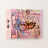 Hübsche Pastell-Rosa-Regenbogen-Christen-Mädchen-B Puzzle (Horizontal)