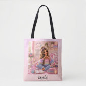 Hübsche Pastell-Rosa-Regenbogen-Christen-Mädchen-B Tasche (Vorderseite)