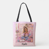 Hübsche Pastell-Rosa-Regenbogen-Christen-Mädchen-B Tasche (Rückseite)