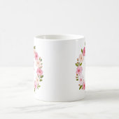Hübsche Pastell Rose Kranz Kaffeetasse (Mittel)