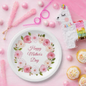 Hübsche Pastell Rose Kranz Pappteller (Party)
